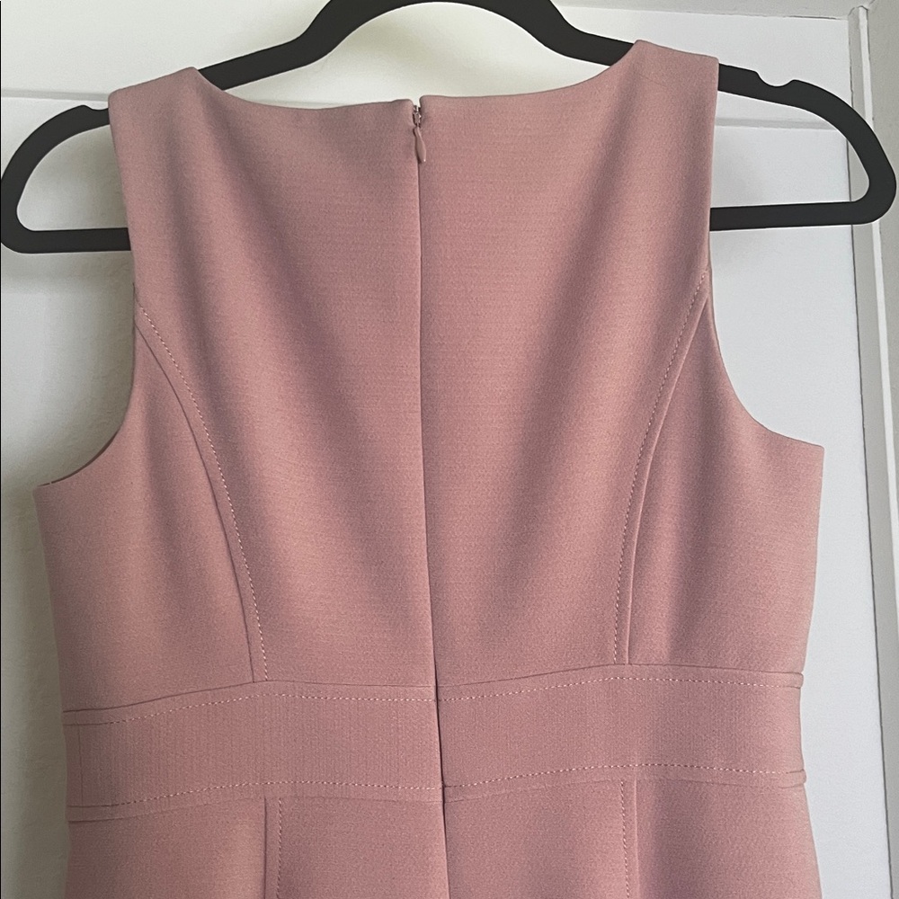 Ann Taylor Petite 2 sleeveless midi dress pink light mauve - Picture 4 of 10